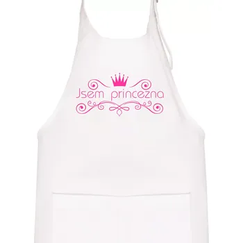 Kuchyňská zástěra Jsem princezna - Vintage - Dětská zástěra na vaření - Univerzální velikost ( Bílá )