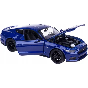autíčko WELLY 2015 FORD MUSTANG GT MODRÝ 1:24 KOVOVÝ NOVÝ MODEL