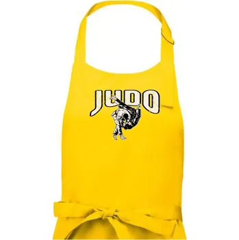 Kuchyňská zástěra Judo v boji - Pánská zástěra na vaření - Univerzální velikost ( Žlutá )
