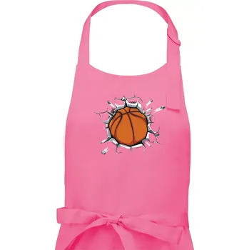 Kuchyňská zástěra Basketbal míč v triku - Pánská zástěra na vaření - Univerzální velikost ( Růžová )