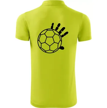 Pánská košile Házená míč ruka - Polokošile Victory sportovní (dresovina) - XL ( Limetková )