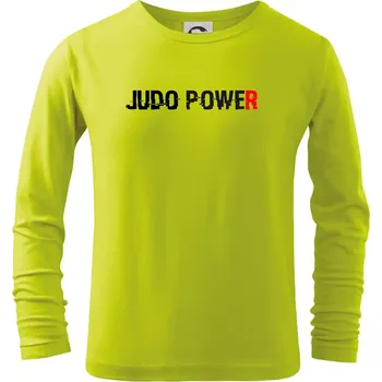 Dětská móda Judo power - Triko dětské Long Sleeve - 146 cm/10 let ( Limetková )