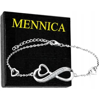 Náramek Náramek na kotník MENNICA BYDGOSKA Srdce, stříbro 925, 26 cm