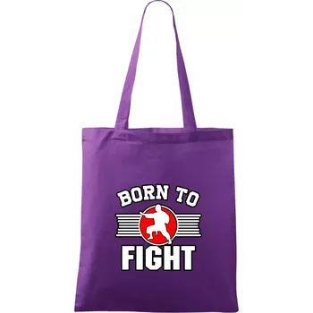 Judo Born to fight - Taška bavlněná - 42 x 38 cm ( Fialová )