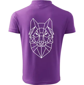 Geometrie - vlk - Polokošile pánská Pique Polo 203 - L ( Fialová )