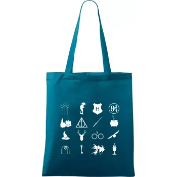 Harry ikonky - Taška bavlněná - 42 x 38 cm ( Petrolejová )