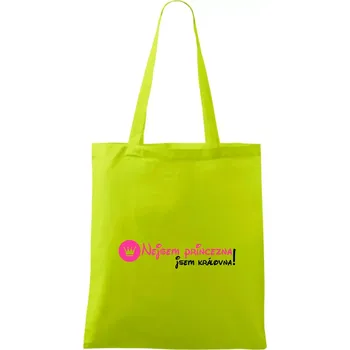 Nejsem princezna, jsem královna! - Taška bavlněná - 42 x 38 cm ( Limetková )