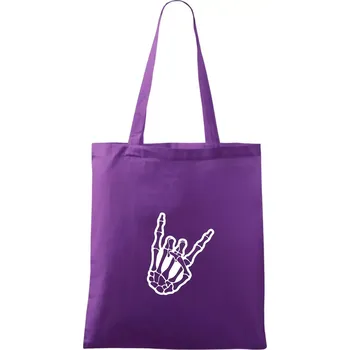Rock ruka - Taška bavlněná - 42 x 38 cm ( Fialová )