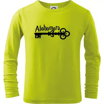 Dětská móda Harry - Alohomora - Triko dětské Long Sleeve - 158 cm/12 let ( Limetková )