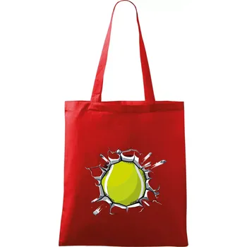 Nákupní taška Tenisový míč v triku - Taška bavlněná - 42 x 38 cm ( Červená )