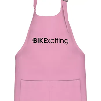 Kuchyňská zástěra Bike nápisy Bikexciting - Dětská zástěra na vaření - Univerzální velikost ( Růžová )