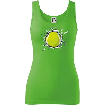 Dámské oblečení Tenisový míč v triku - Dámské tílko - XS ( Apple Green )