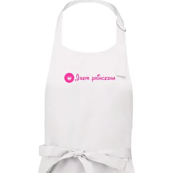 Kuchyňská zástěra Jsem princezna (samotné) - Dámská zástěra na vaření - Univerzální velikost ( Bílá )