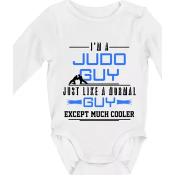 Judo Guy - Body kojenecké s dlouhým rukávem - Dlouhý r. do 3 měs ( Bílá )