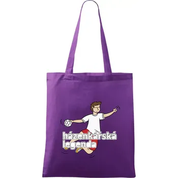 Házenkářská legenda - Taška bavlněná - 42 x 38 cm ( Fialová )
