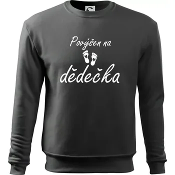 Pánská mikina Povýšen na dědečka - Mikina Essential pánská - S ( Tmavá břidlice (šedá se zeleným nádechem) )