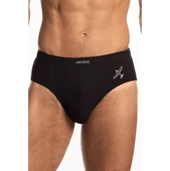 Slipy PÁNSKÉ SLIPY CLASIC M-1054CL 3XL-4XL černo-zelená XXXL