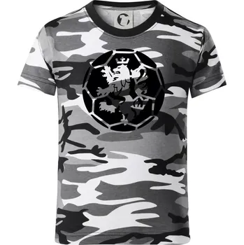 Chlapecké oblečení Házená míč lev - Dětské maskáčové triko - 122 cm/6 let ( Šedý maskáč )