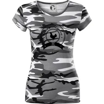 Dámské oblečení The First Mathematical - Dámské maskáčové triko - XS ( Šedý maskáč )