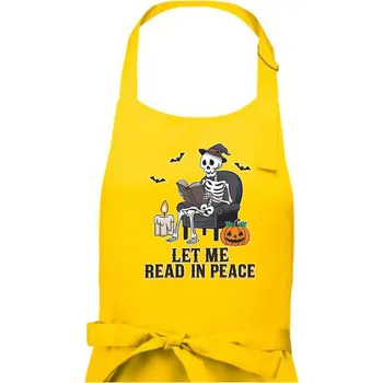 Kuchyňská zástěra Let me read in peace - Pánská zástěra na vaření - Univerzální velikost ( Žlutá )