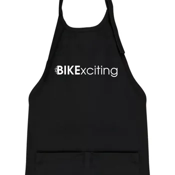 Kuchyňská zástěra Bike nápisy Bikexciting - Dětská zástěra na vaření - Univerzální velikost ( Černá )