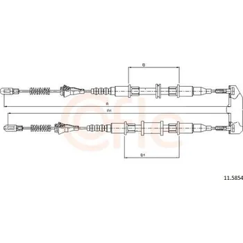 Auto-moto Lanovod parkovací brzdy COFLE 92.11.5854