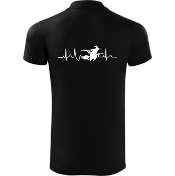 Pánská košile EKG čarodějnice - Polokošile Victory sportovní (dresovina) - 2XL ( Černá )