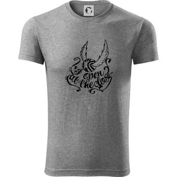 Pánské oblečení Harry - Zlatonka - Viper FIT - Pánské zůžené tričko - 2XL ( Tmavě šedý melír )