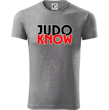 Pánské tričko Judo know - Viper FIT - Pánské zůžené tričko - 2XL ( Tmavě šedý melír )