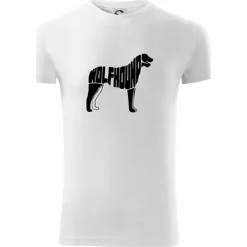 Pánské tričko Vlkodav nápis v těle - Viper FIT - Pánské zůžené tričko - 2XL ( Bílá )