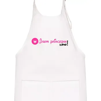 Kuchyňská zástěra Jsem princezna, kámo! - Dětská zástěra na vaření - Univerzální velikost ( Bílá )