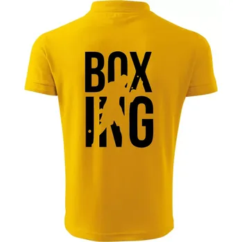 Pánská košile Nápis Boxing - Polokošile pánská Pique Polo 203 - 4XL ( Žlutá )