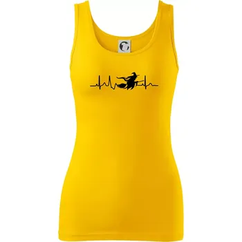 Dámské tričko EKG čarodějnice - Dámské tílko - 2XL ( Žlutá )