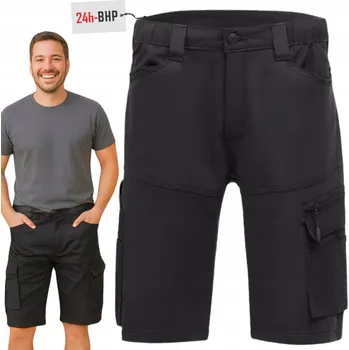 Pánské kraťasy Krátké černé pracovní kraťasy s pružným pasem - DX42 vel. 50