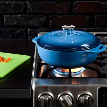 Hrnec LOGDE Pot 2,8 l modrý – litinový hrnec s pokličkou