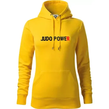 Dámská mikina Judo power - Mikina dámská Cape s kapucí - XL ( Žlutá )