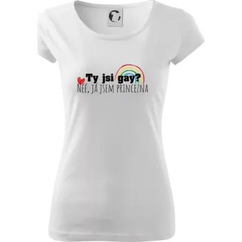 Dámské tričko Gay princezna - Dámské triko Pure - XS ( Bílá )