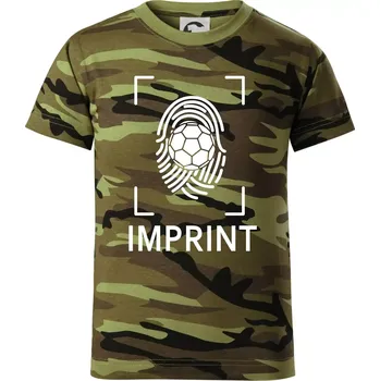 Chlapecké oblečení Házená imprint - Dětské maskáčové triko - 104-110cm / 3-4 roky ( Zelený maskáč )