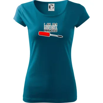 Dámské tričko Na 99 procent jsem princezna - Dámské triko Pure - XS ( Petrolejová )
