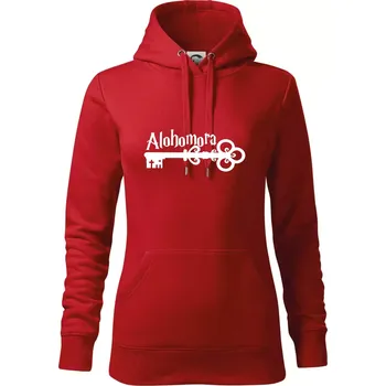 Dámská mikina Harry - Alohomora - Mikina dámská Cape s kapucí - S ( Červená )