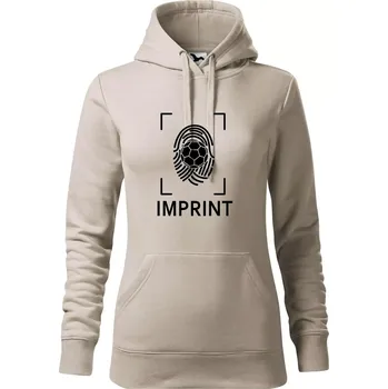 Dámská mikina Házená imprint - Mikina dámská Cape s kapucí - XL ( Ledově šedá )