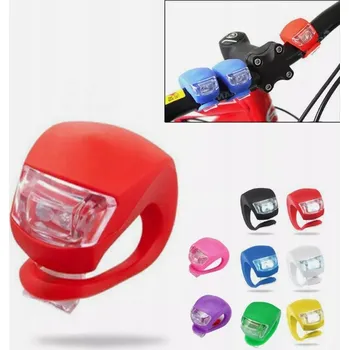 Svítilna TRIXLINE profi Silikonová Svítilna Lampička na Kolo LED MIX Barev 2 ks