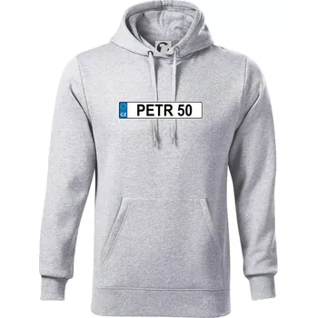 Pánská mikina SPZ Petr 50 - Mikina pánská Cape s kapucí - 2XL ( Světlešedý Melír )