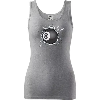 Dámské tričko Kulečníková koule v triku - Dámské tílko - XL ( Tmavě šedý melír )