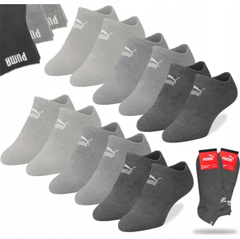 Pánské ponožky Pánské Ponožky Kotníkové Ponožky Puma Sneaker Set 6 párů Bavlna , šedá směs, 43/46