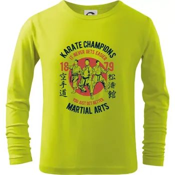 Dětská móda Karate Champions - Triko dětské Long Sleeve - 146 cm/10 let ( Limetková )
