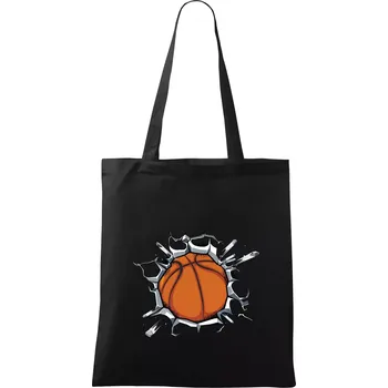 Nákupní taška Basketbal míč v triku - Taška bavlněná - 42 x 38 cm ( Černá )