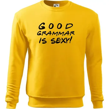 Pánská mikina Good grammar is sexy - Mikina Essential pánská - M ( Žlutá )