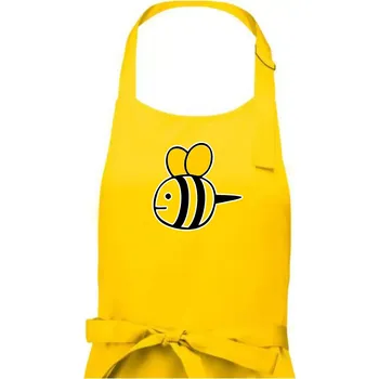 Kuchyňská zástěra Včelka kreslená - Dámská zástěra na vaření - Univerzální velikost ( Žlutá )