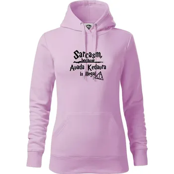 Dámská mikina Harry - Sarcasm, because Avada Kedavra is illegal - Mikina dámská Cape s kapucí - S ( Orchid )